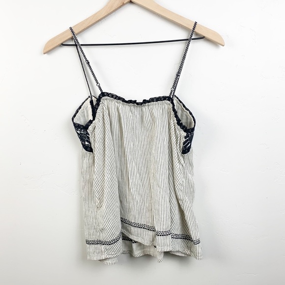 American Eagle Embroidered Stripe Boho Tank sz S - Picture 2 of 4
